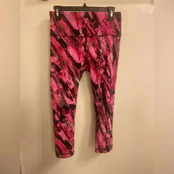Lululemon Wunder Under Train High Rise Crop Pink Size 10 - Picture 1 of 5